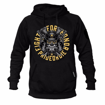 PRIDE OR DIE fight for honor hoodie-Black